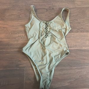 cheeky green one piece